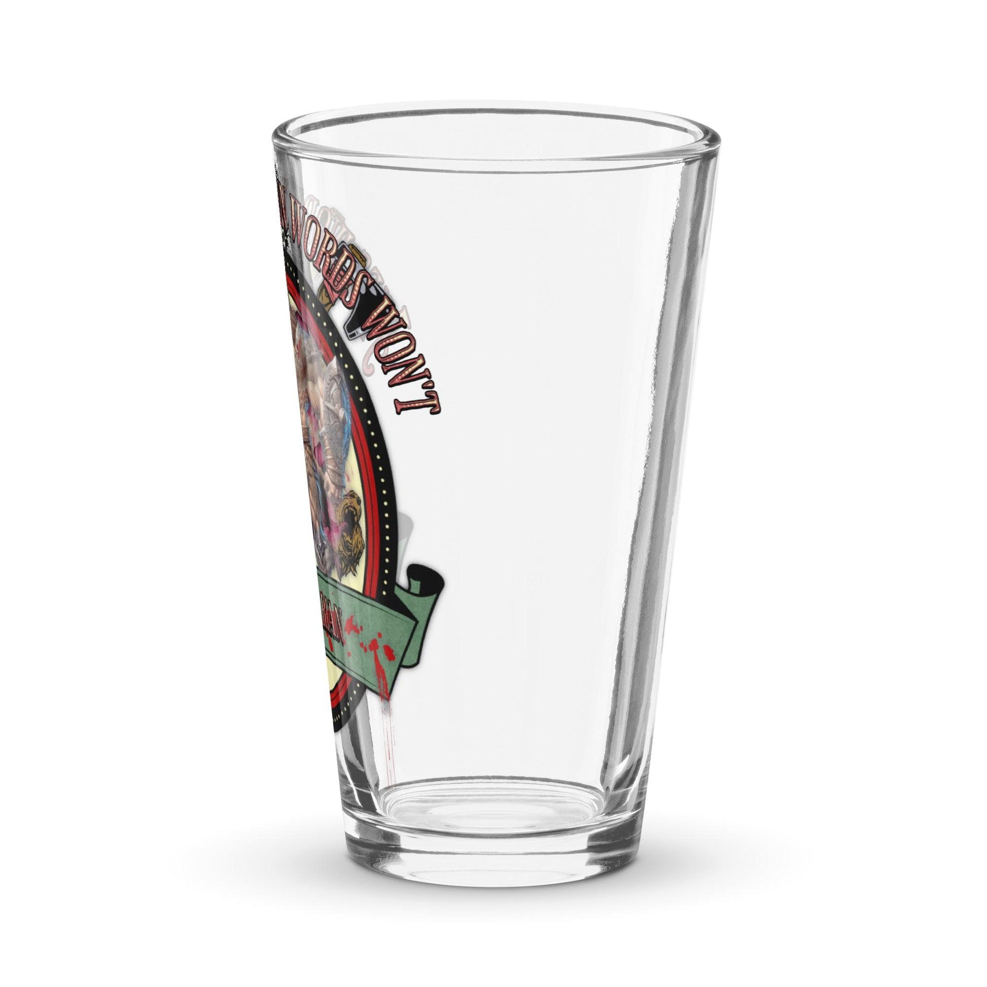 EYNA Emporium - "Axes Work When Words Won't" Shaker Pint Glass - Barbarian