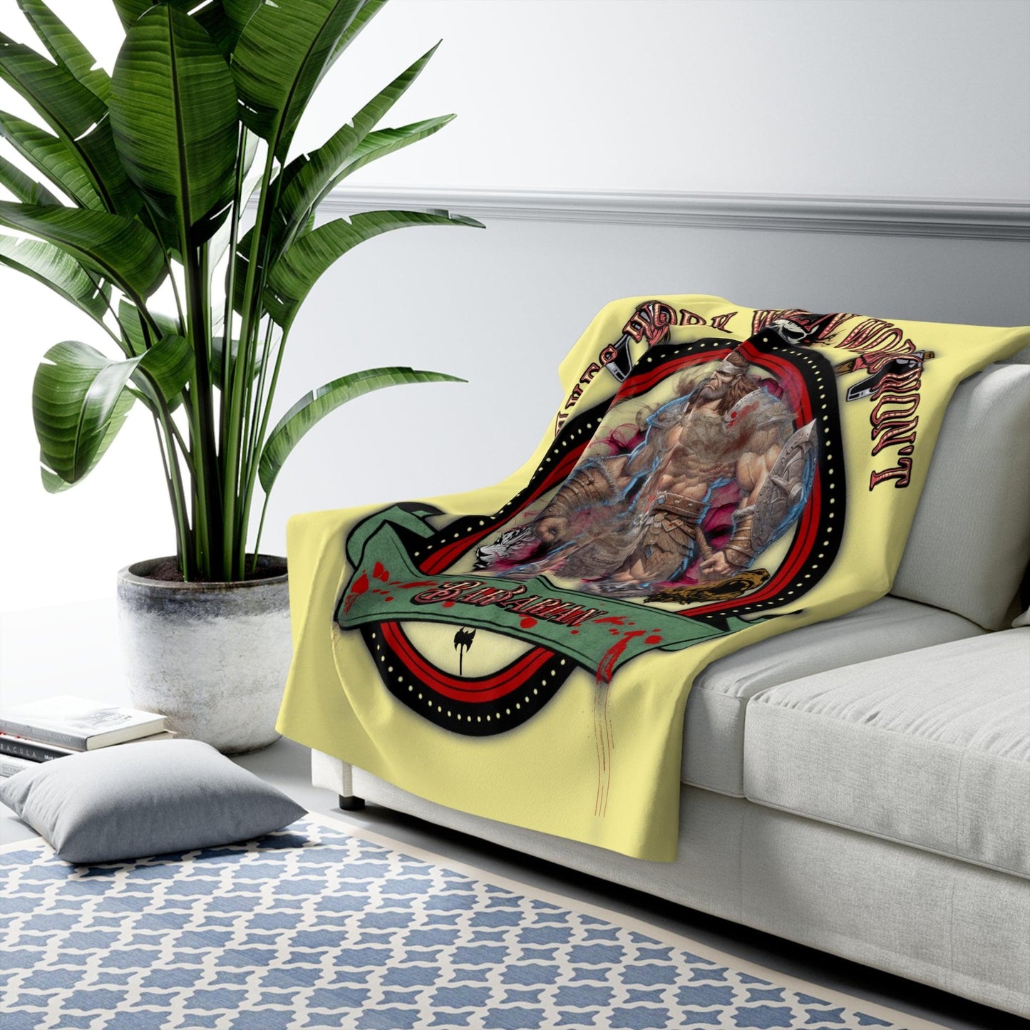 EYNA Emporium - "Axes Work When Words Won't" Sherpa Fleece Blanket - Barbarian