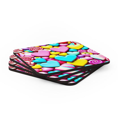 EYNA Emporium - "Candy-lanche" Corkwood Coaster Set