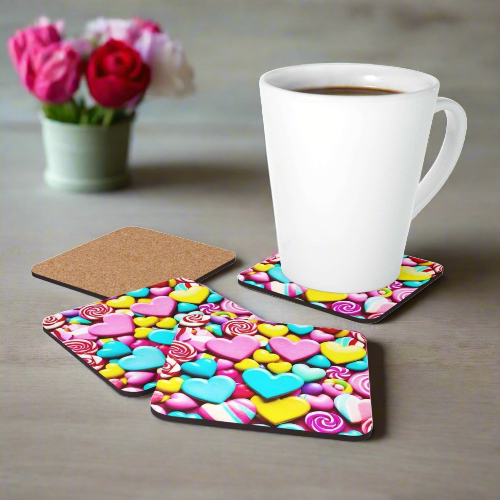 EYNA Emporium - "Candy-lanche" Corkwood Coaster Set