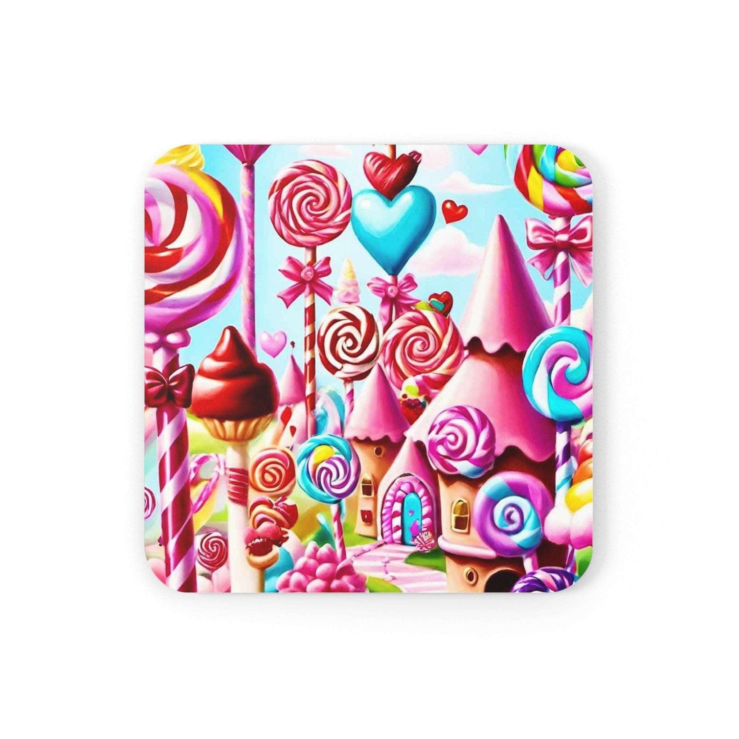 EYNA Emporium - "Candy Town" Corkwood Coaster Set