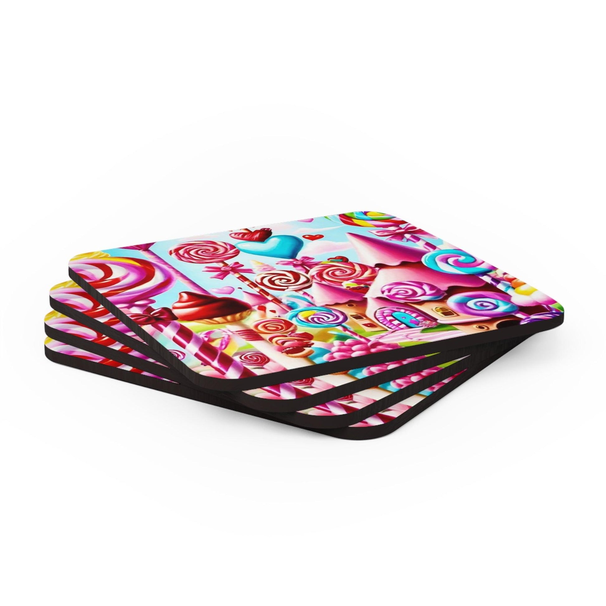 EYNA Emporium - "Candy Town" Corkwood Coaster Set