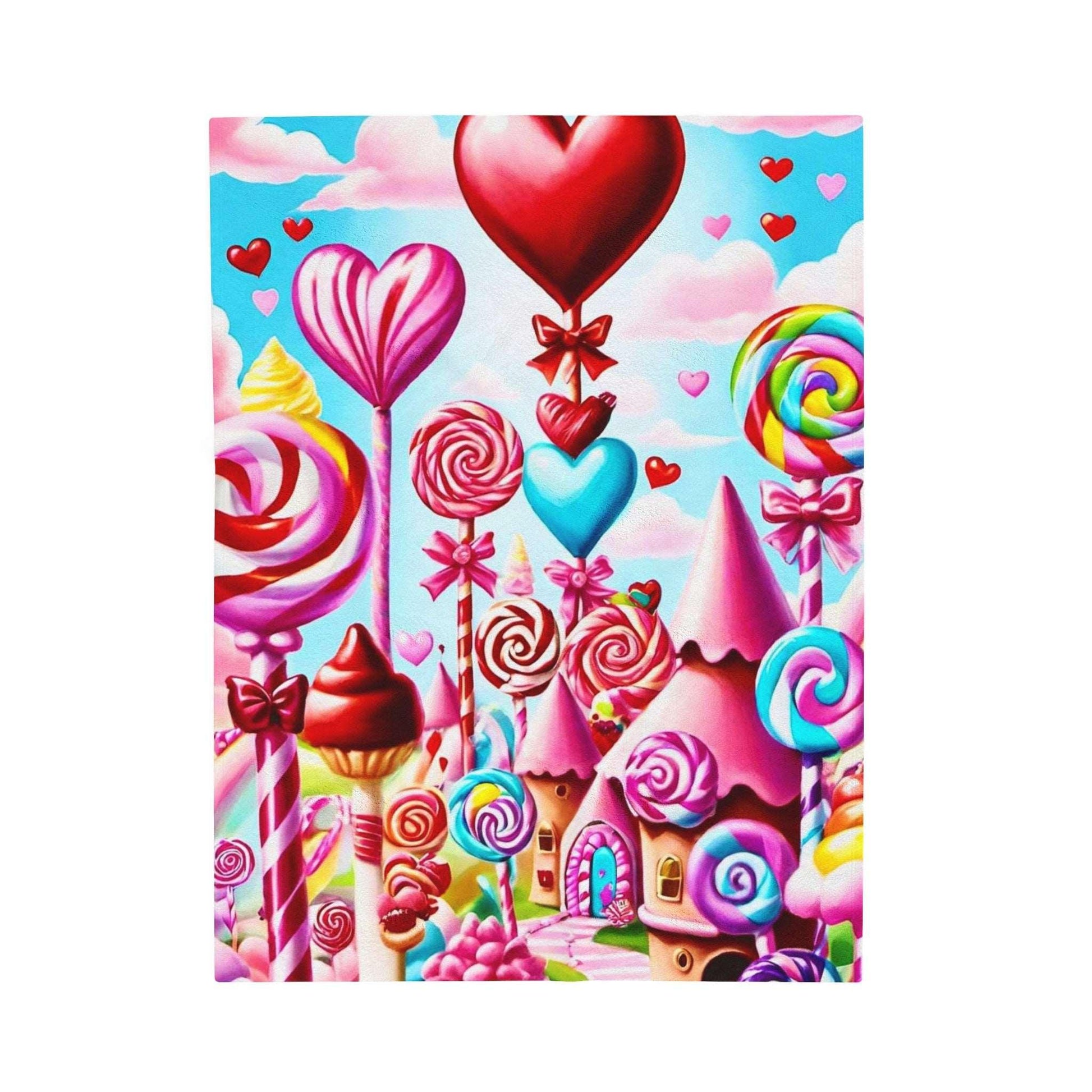 EYNA Emporium - "Candy Town" Velveteen Plush Blanket