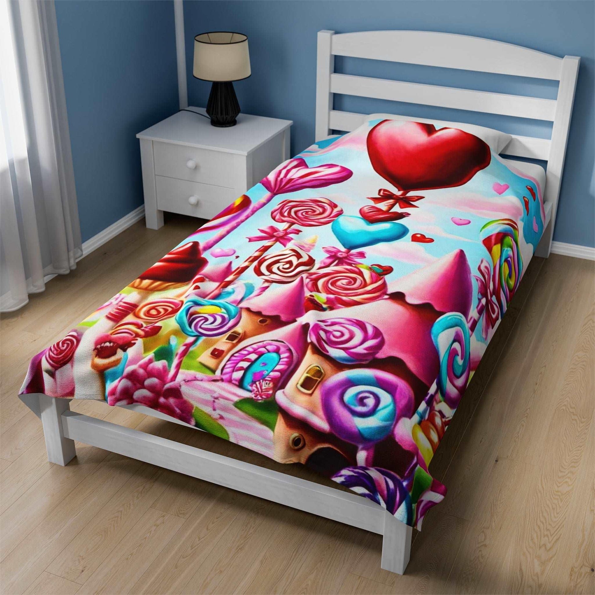 EYNA Emporium - "Candy Town" Velveteen Plush Blanket