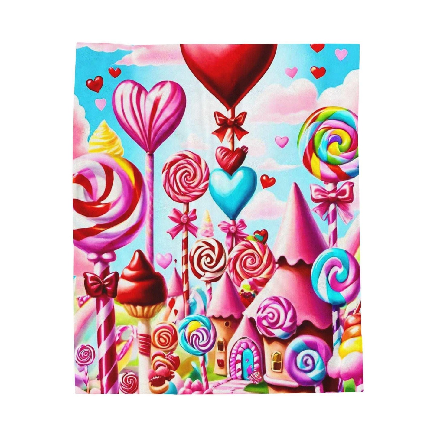 EYNA Emporium - "Candy Town" Velveteen Plush Blanket