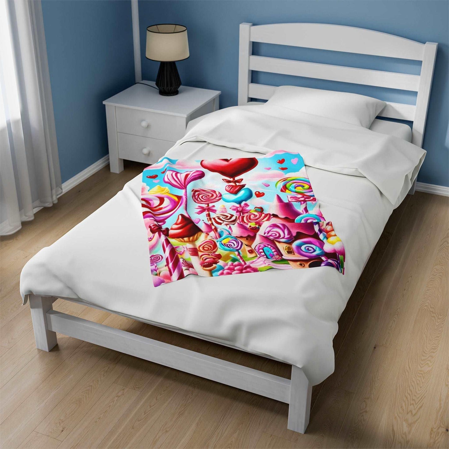 EYNA Emporium - "Candy Town" Velveteen Plush Blanket