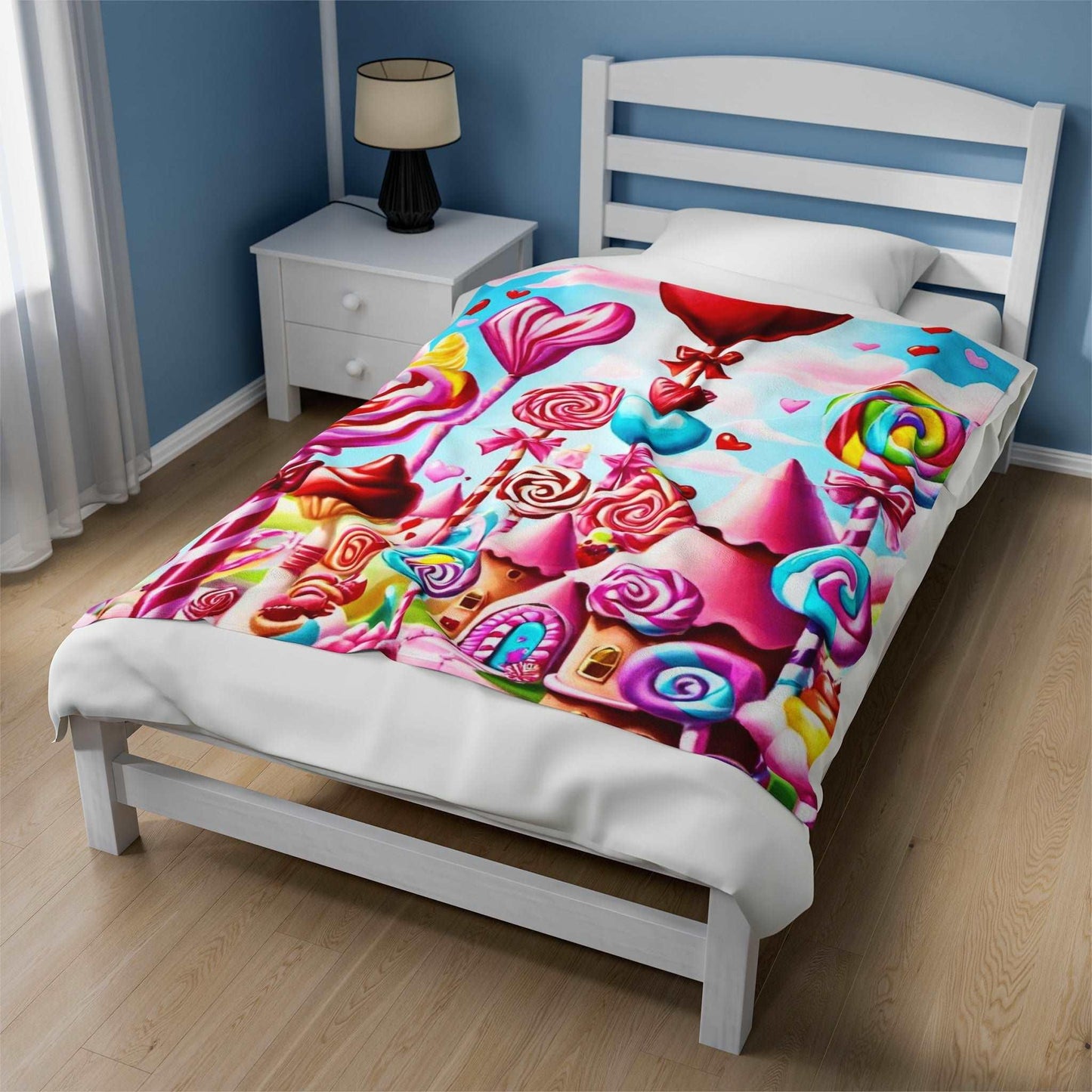 EYNA Emporium - "Candy Town" Velveteen Plush Blanket