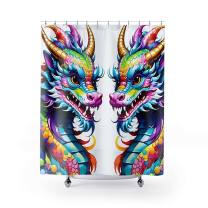 EYNA Emporium - "Colorful Dragon" Shower Curtains