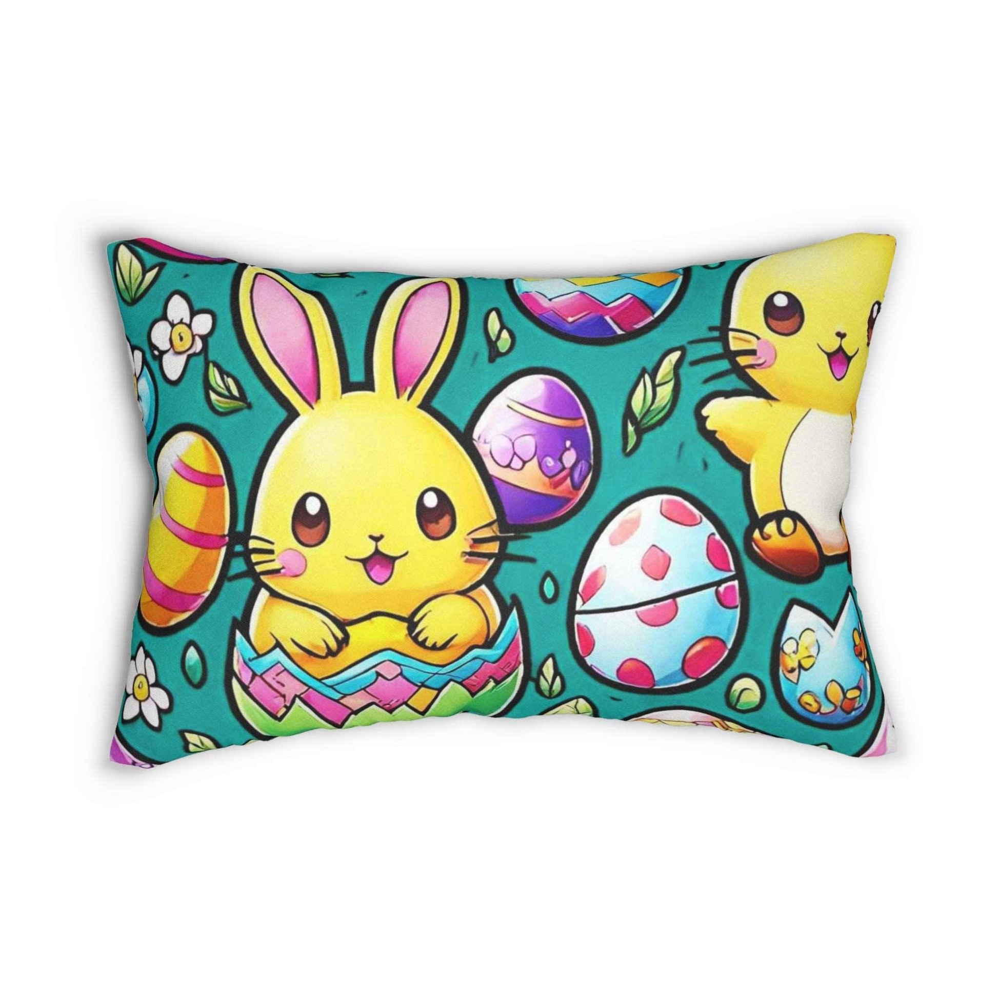 EYNA Emporium - "Easter Friends" Spun Polyester Lumbar Pillow