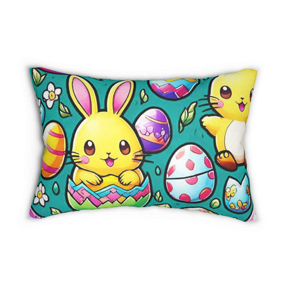 EYNA Emporium - "Easter Friends" Spun Polyester Lumbar Pillow