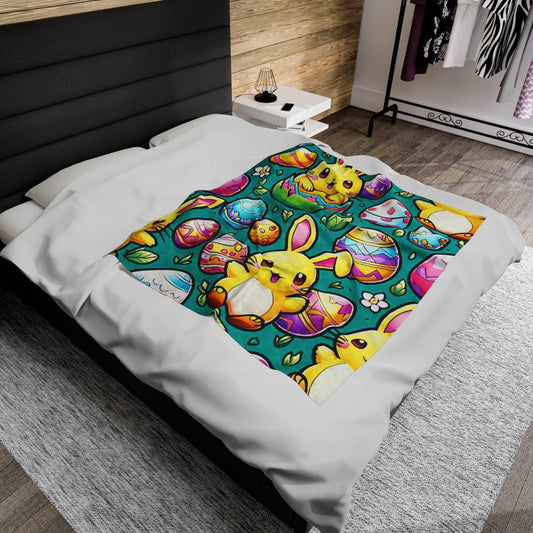 EYNA Emporium - "Easter Friends" Velveteen Plush Blanket