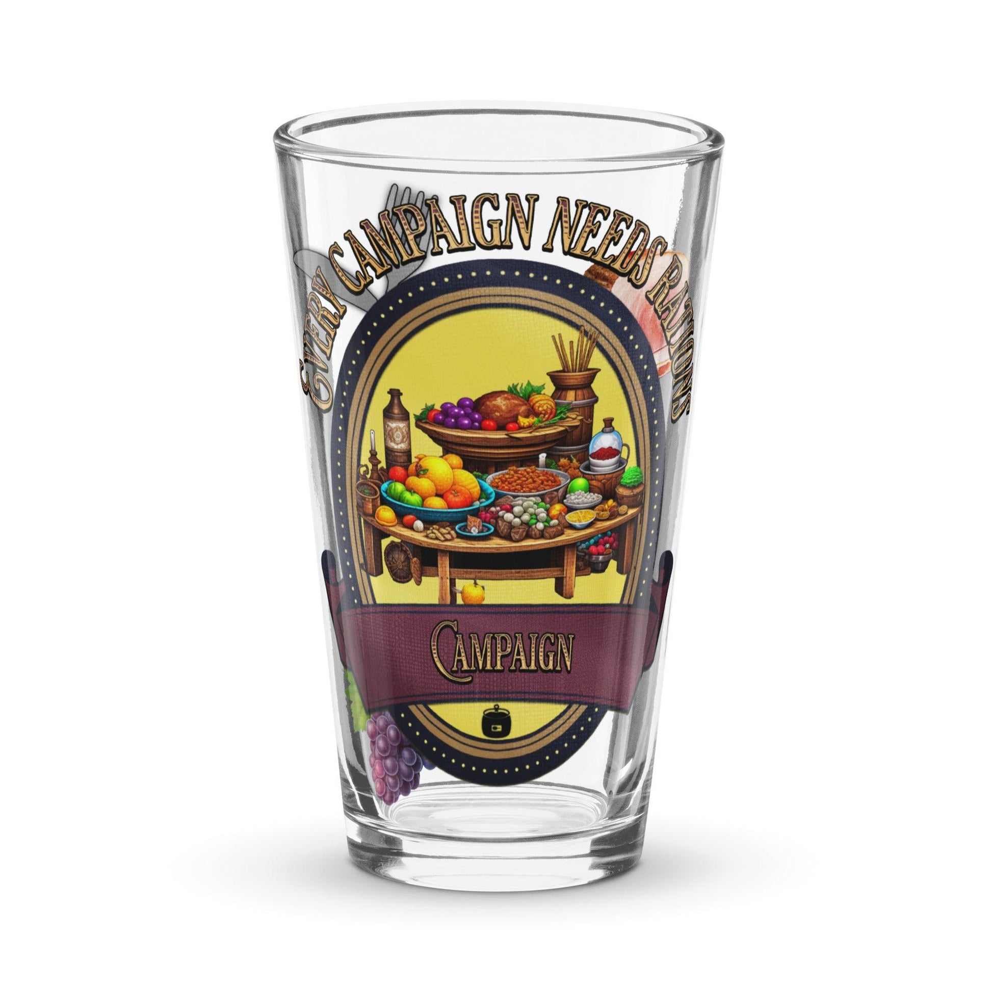 EYNA Emporium - "Every Campaign Needs Rations" Shaker Pint Glass