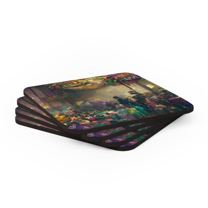 EYNA Emporium - "Forest Celebration" Corkwood Coaster Set