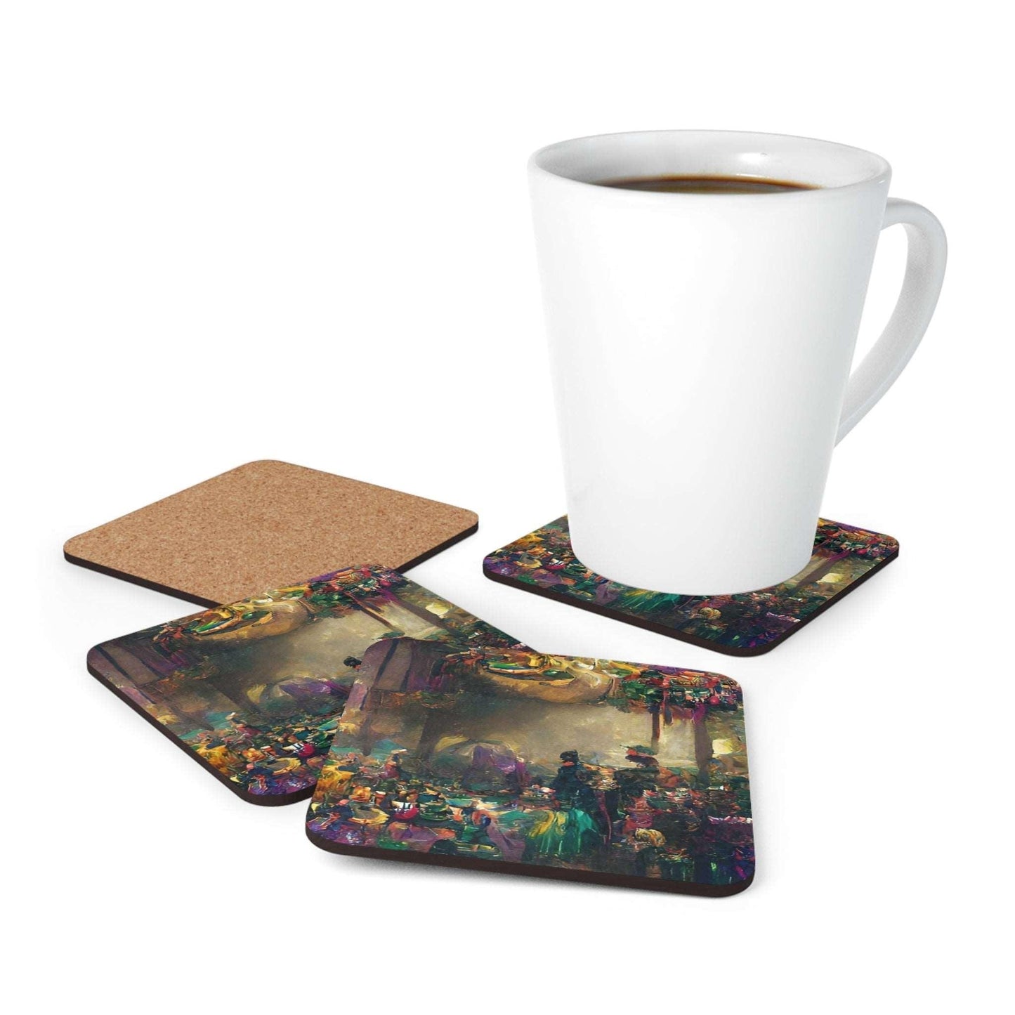 EYNA Emporium - "Forest Celebration" Corkwood Coaster Set