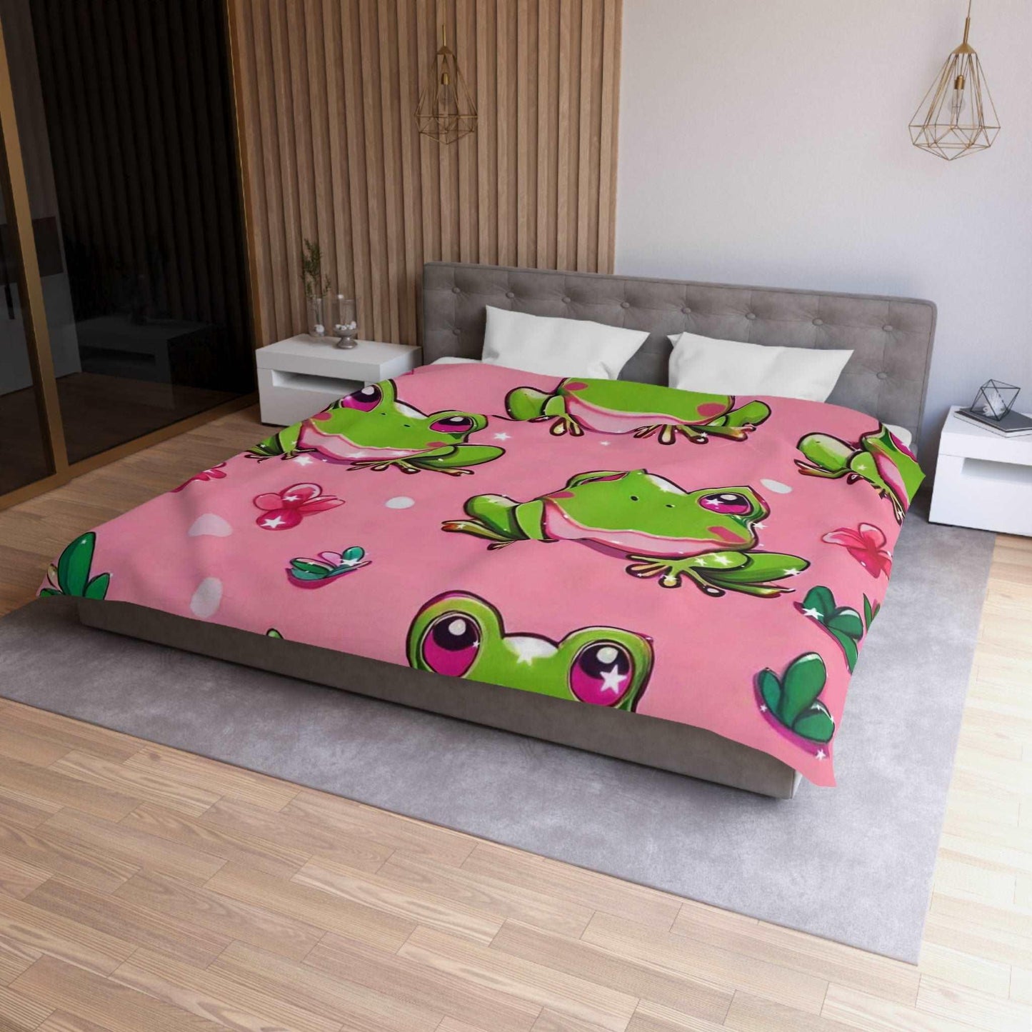 EYNA Emporium - "Frog Love" Microfiber Duvet Cover