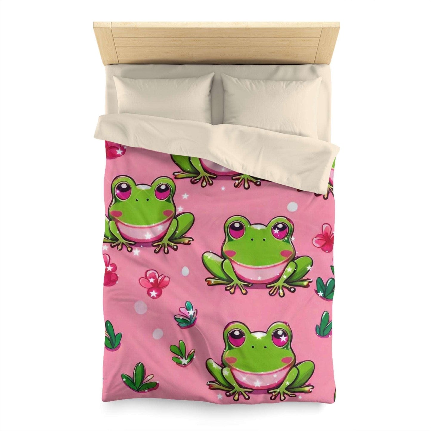 EYNA Emporium - "Frog Love" Microfiber Duvet Cover