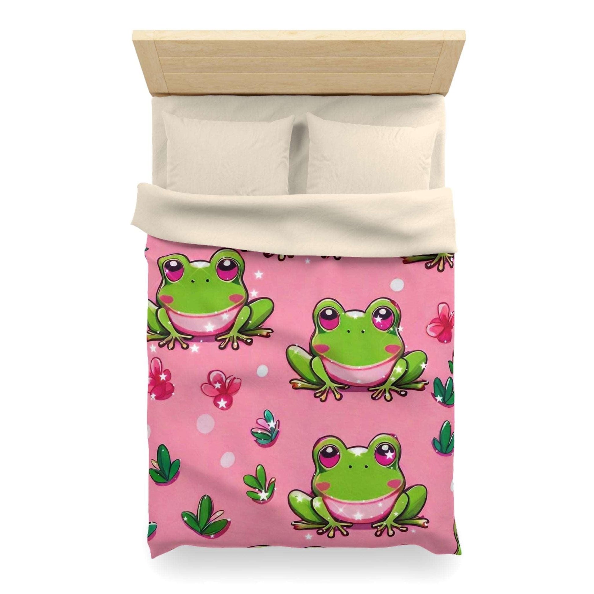 EYNA Emporium - "Frog Love" Microfiber Duvet Cover