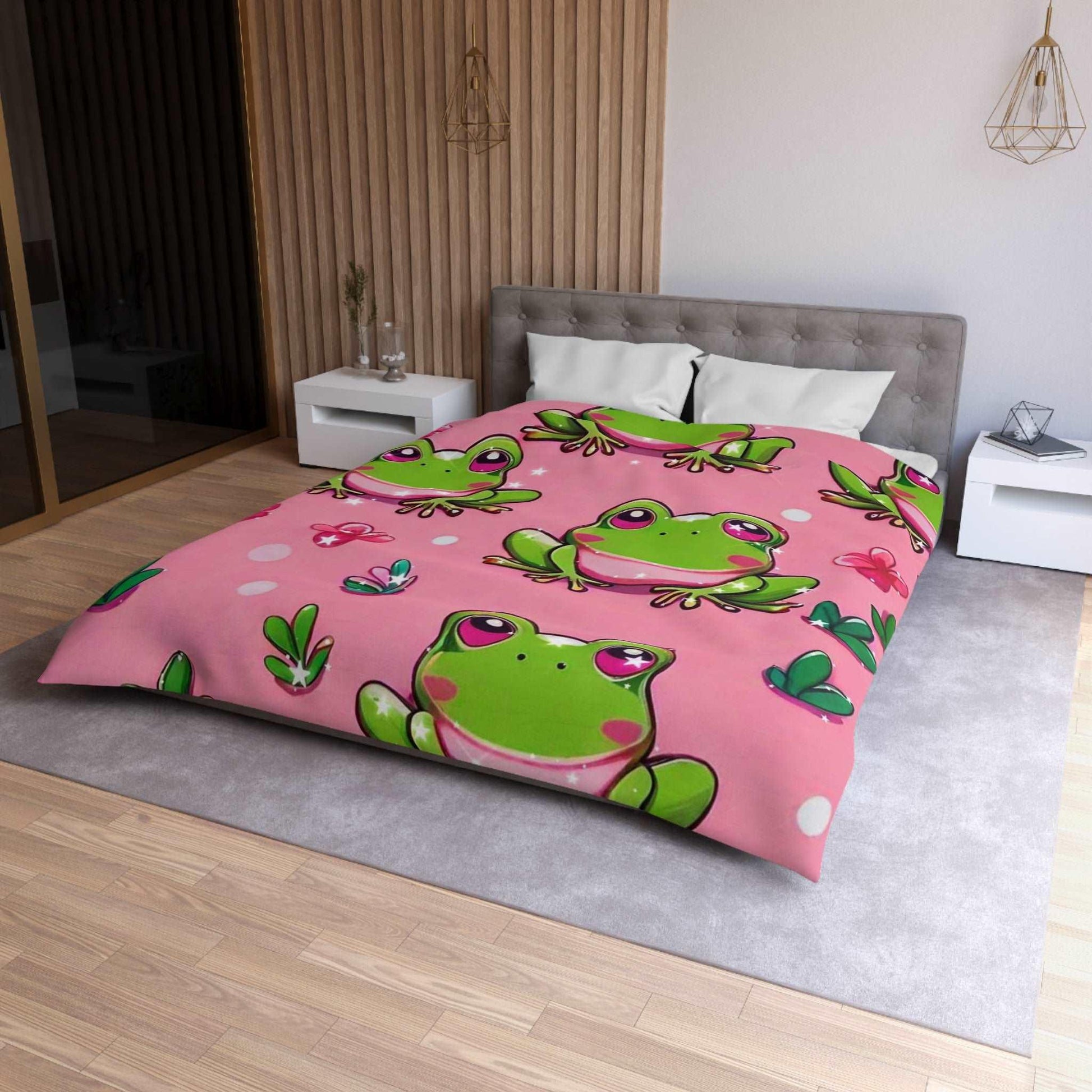 EYNA Emporium - "Frog Love" Microfiber Duvet Cover