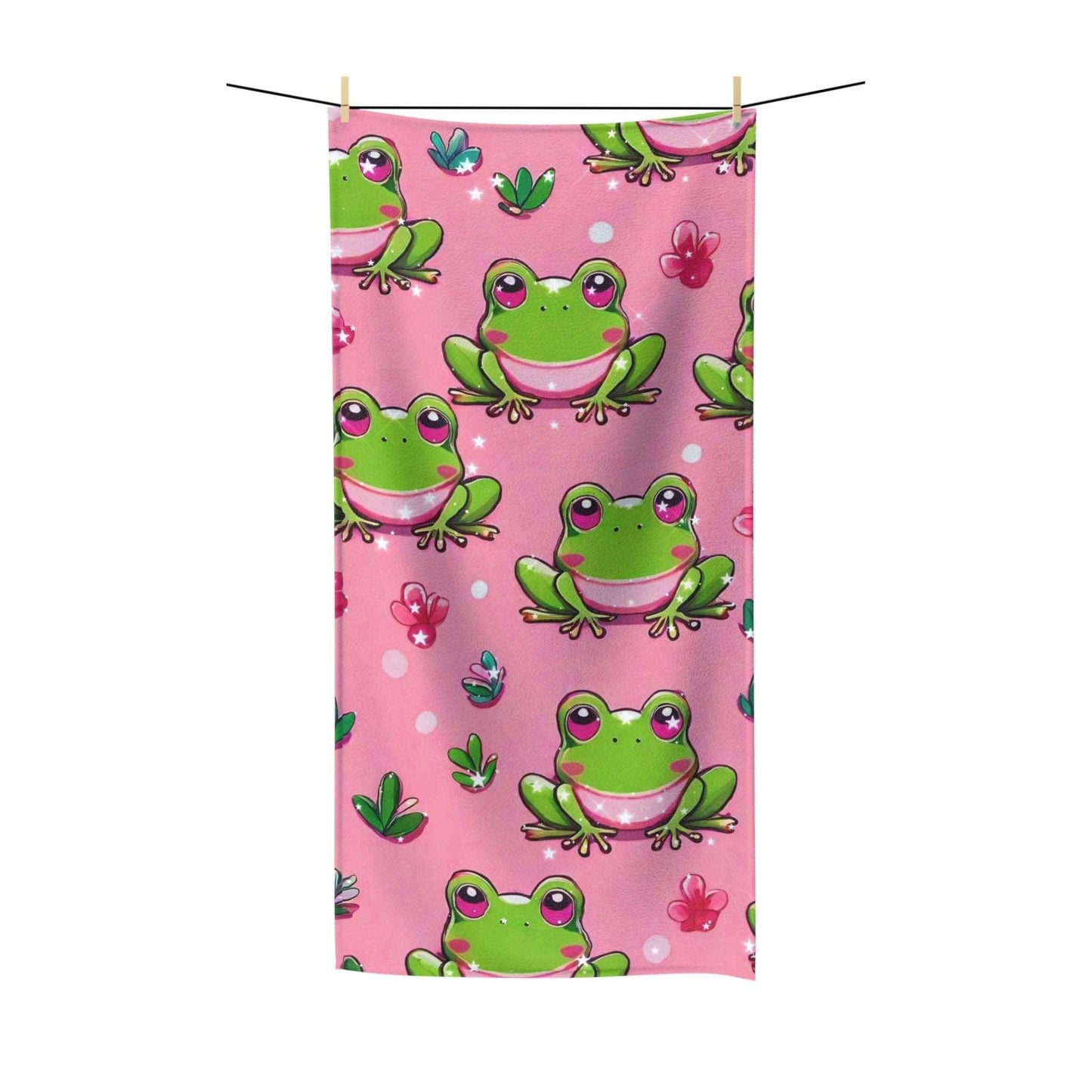 EYNA Emporium - "Frog Love" Polycotton Towel