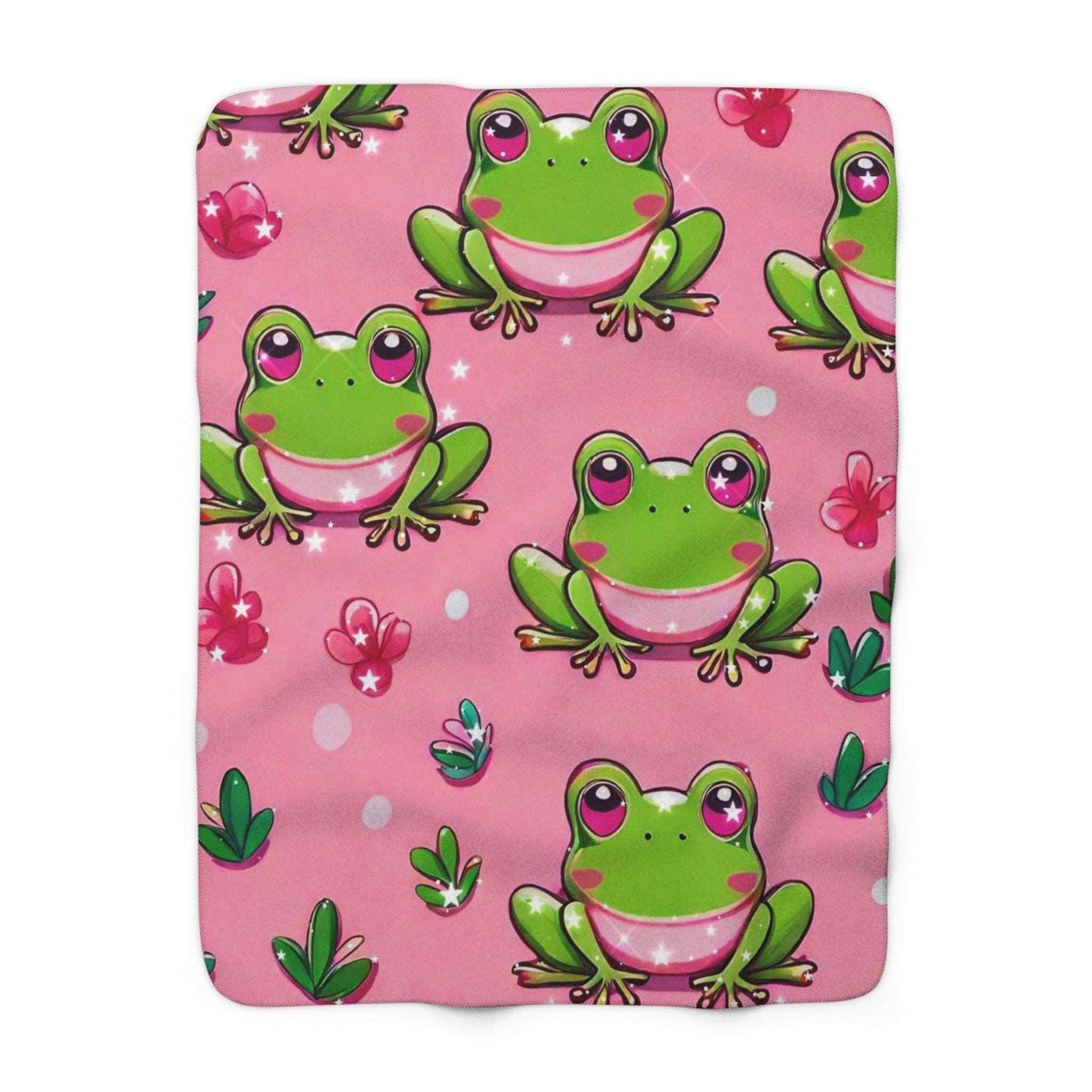 EYNA Emporium - "Frog Love" Sherpa Fleece Blanket