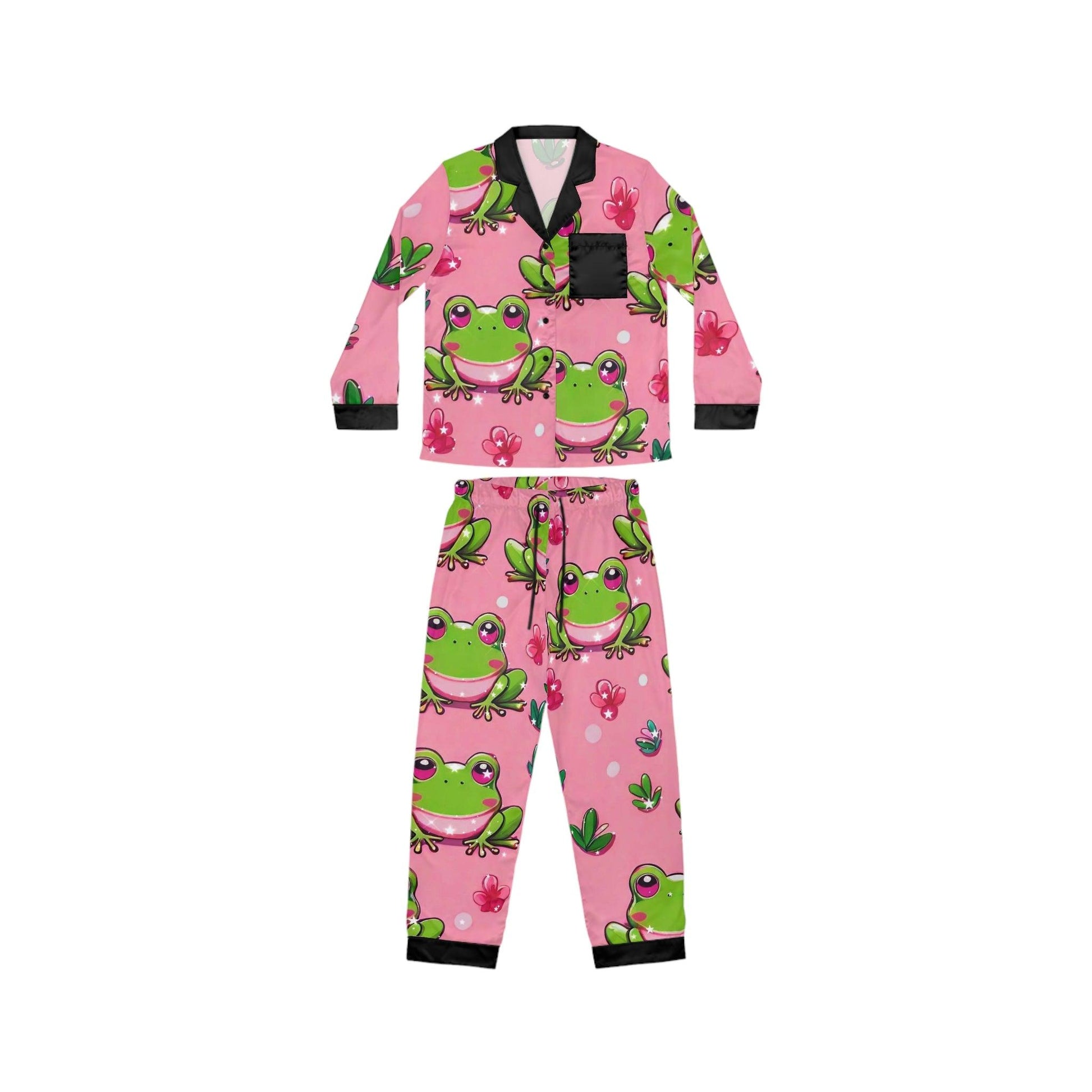 EYNA Emporium - "Frog Love" Women's Satin Pajamas