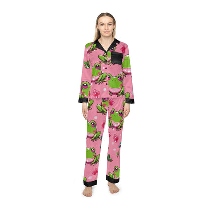 EYNA Emporium - "Frog Love" Women's Satin Pajamas