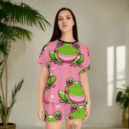 EYNA Emporium - "Frog Love" Women's Short Pajama Set