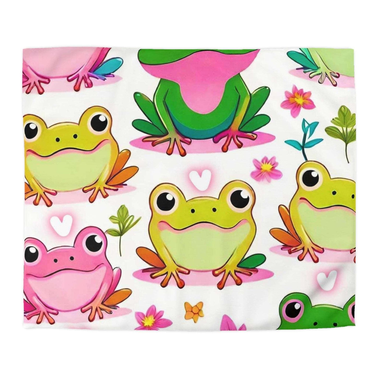 EYNA Emporium - "Froggy Valentine's" Microfiber Duvet Cover