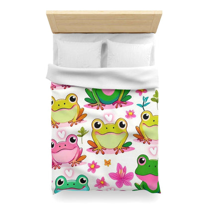 EYNA Emporium - "Froggy Valentine's" Microfiber Duvet Cover