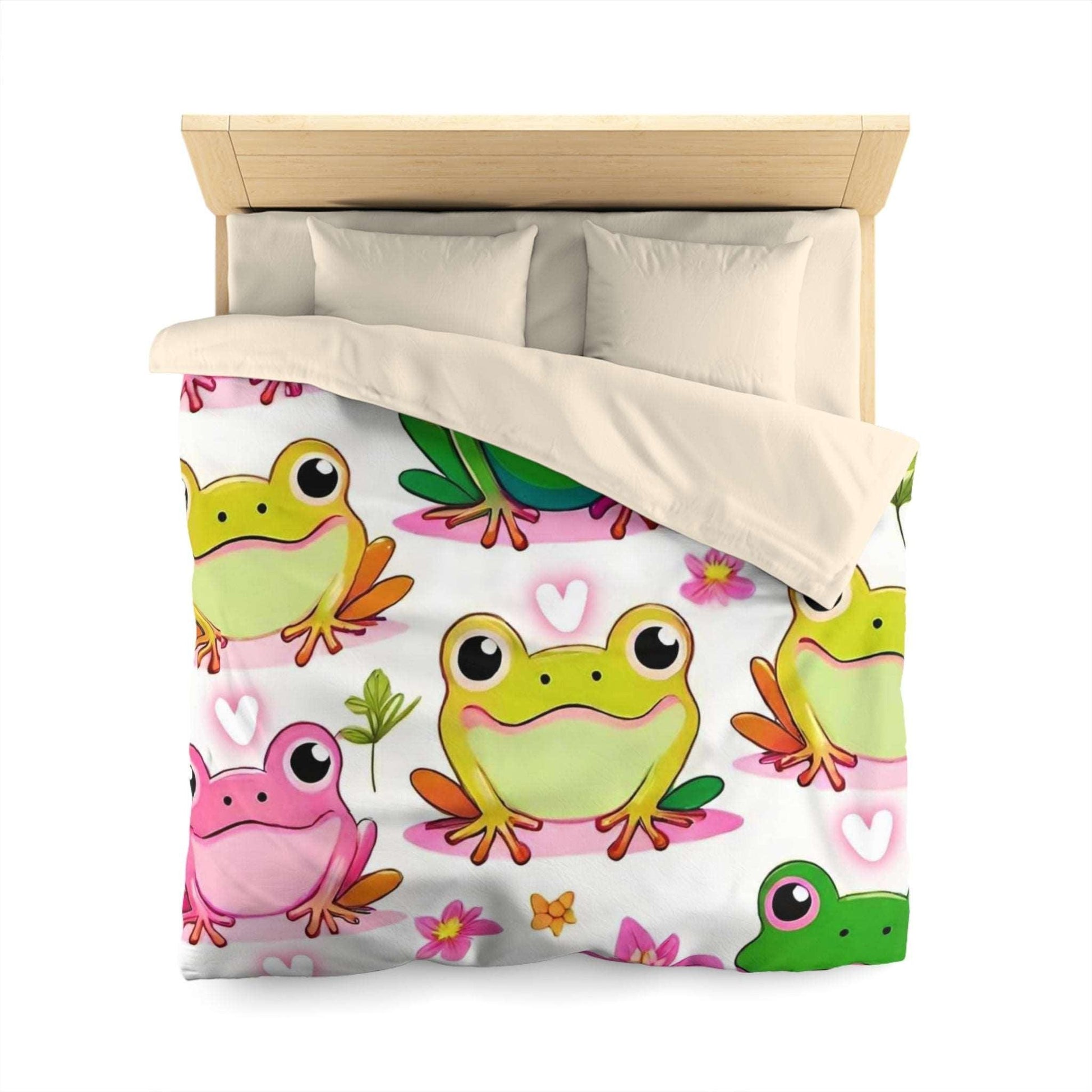 EYNA Emporium - "Froggy Valentine's" Microfiber Duvet Cover