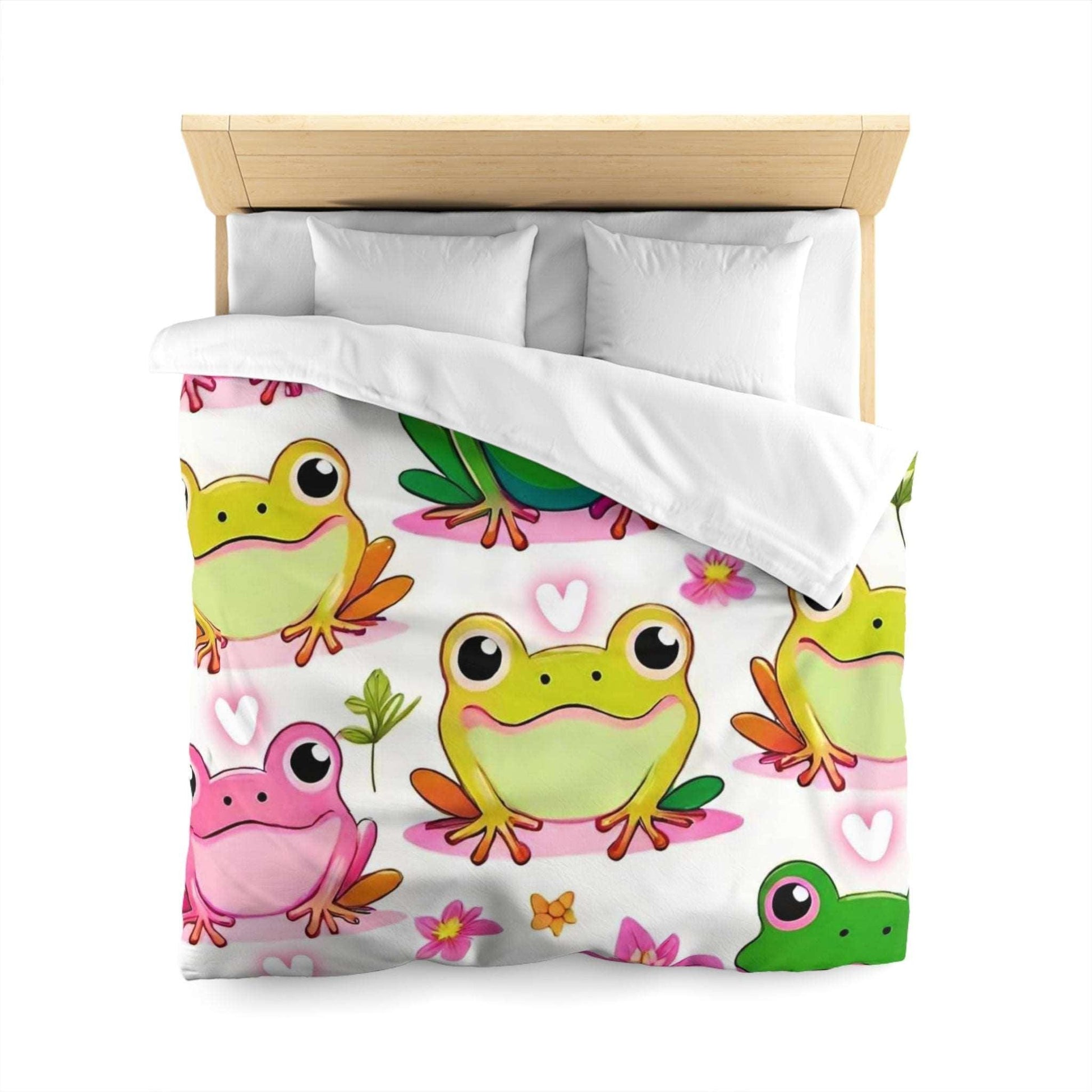 EYNA Emporium - "Froggy Valentine's" Microfiber Duvet Cover