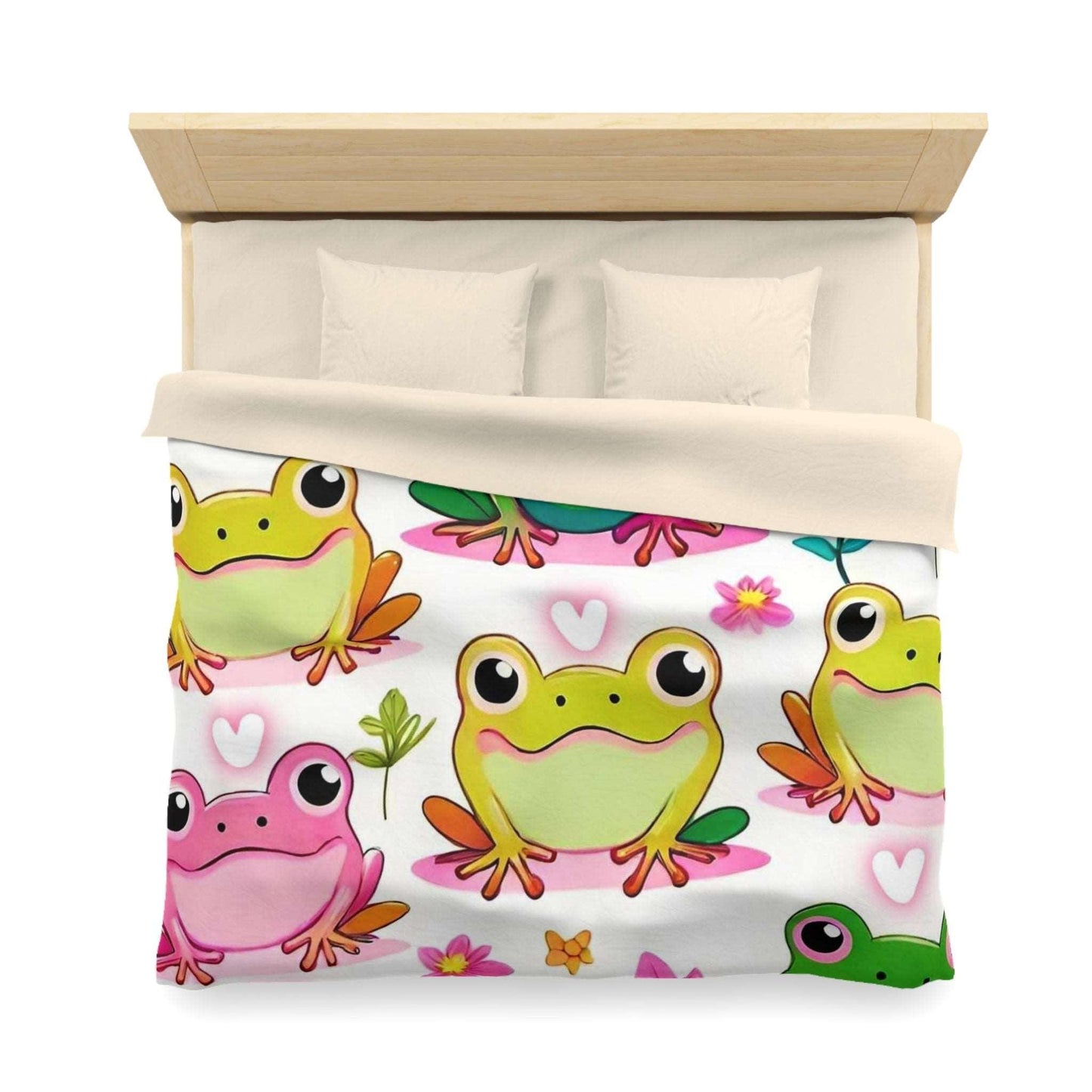 EYNA Emporium - "Froggy Valentine's" Microfiber Duvet Cover