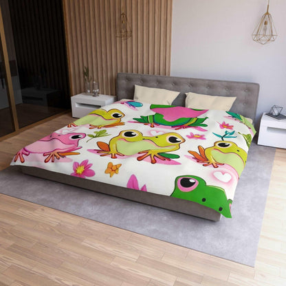 EYNA Emporium - "Froggy Valentine's" Microfiber Duvet Cover