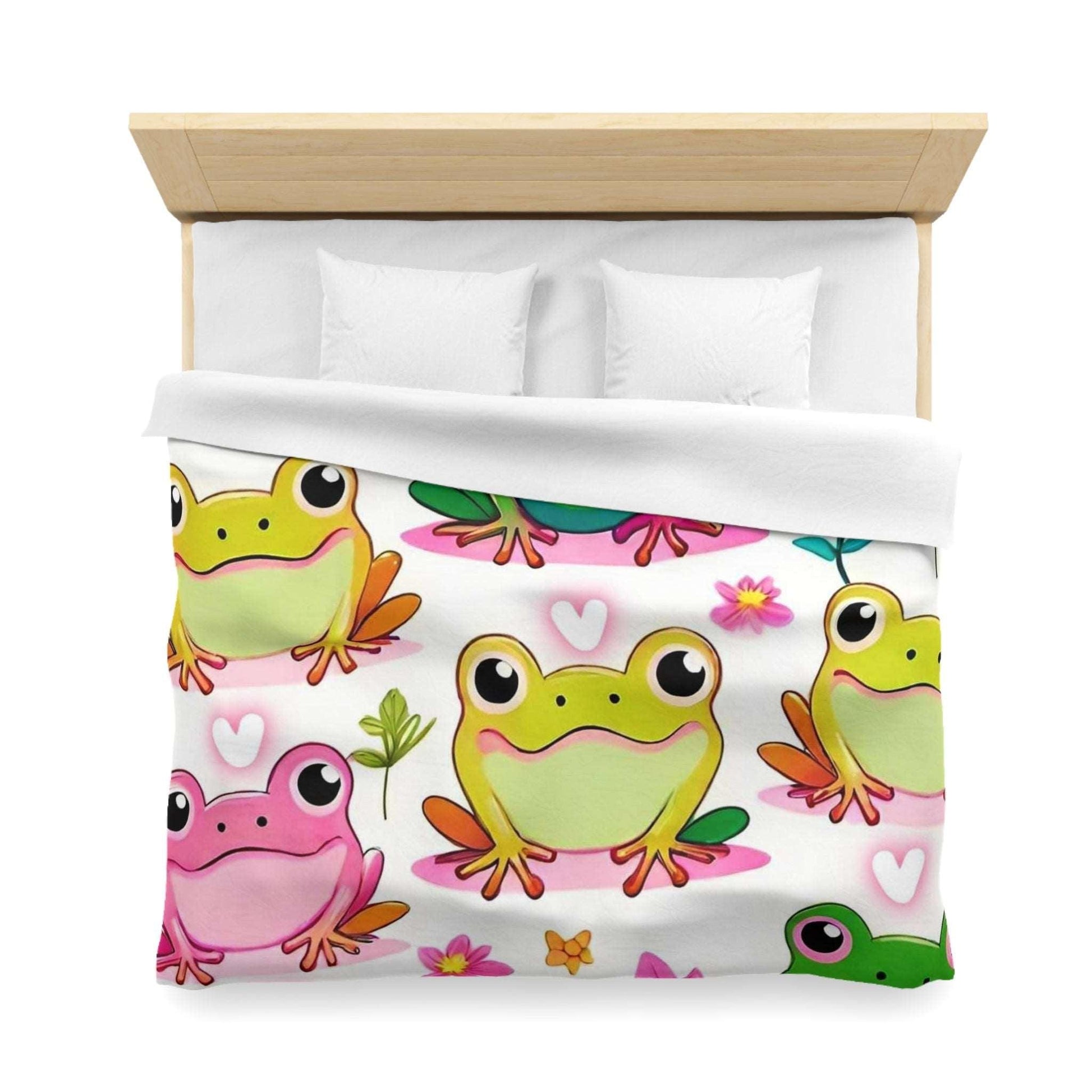 EYNA Emporium - "Froggy Valentine's" Microfiber Duvet Cover