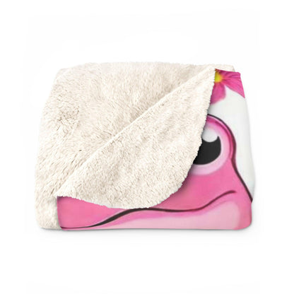 EYNA Emporium - "Froggy Valentine's" Sherpa Fleece Blanket