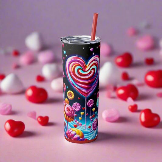 EYNA Emporium - "Galactic Candy" Skinny Tumbler with Straw