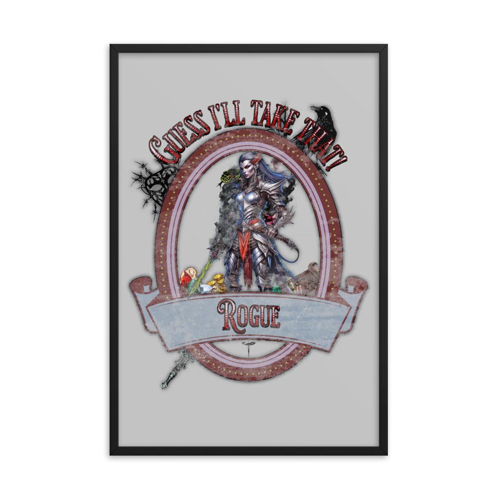 EYNA Emporium - "Guess I'll Take That" Ayous Wood Framed Poster - Rogue