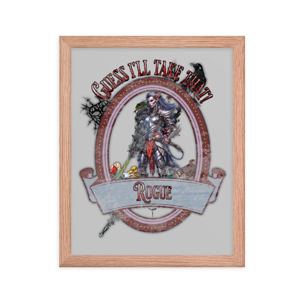 EYNA Emporium - "Guess I'll Take That" Ayous Wood Framed Poster - Rogue