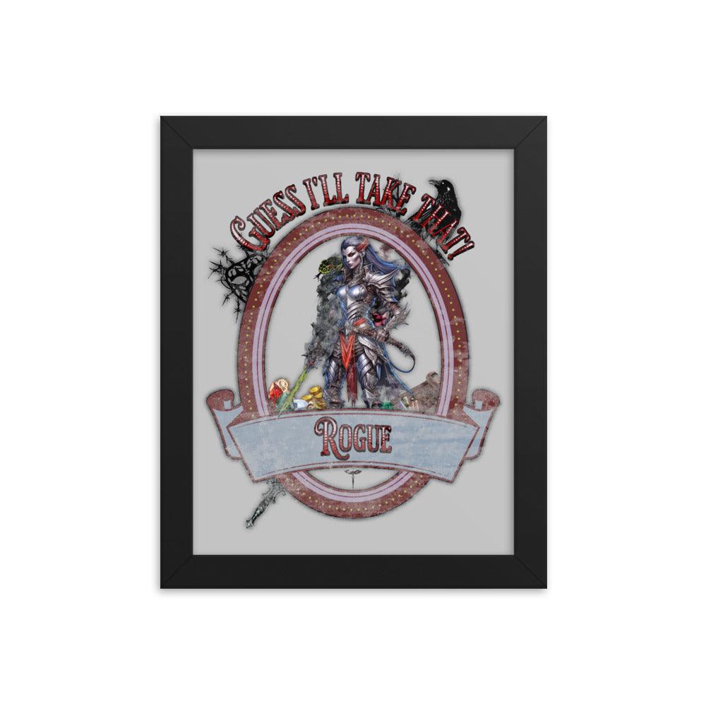 EYNA Emporium - "Guess I'll Take That" Ayous Wood Framed Poster - Rogue