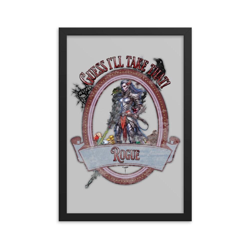 EYNA Emporium - "Guess I'll Take That" Ayous Wood Framed Poster - Rogue