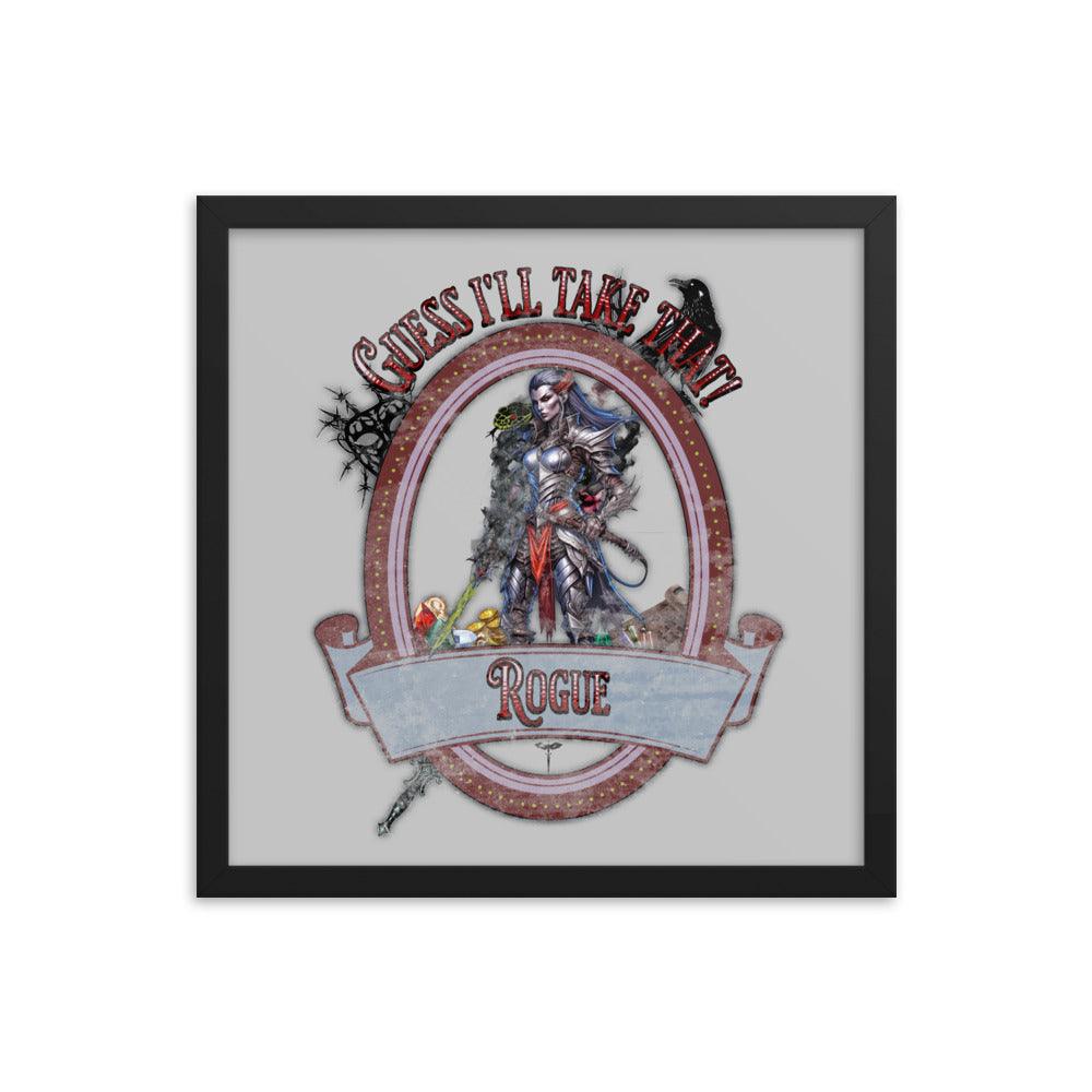 EYNA Emporium - "Guess I'll Take That" Ayous Wood Framed Poster - Rogue