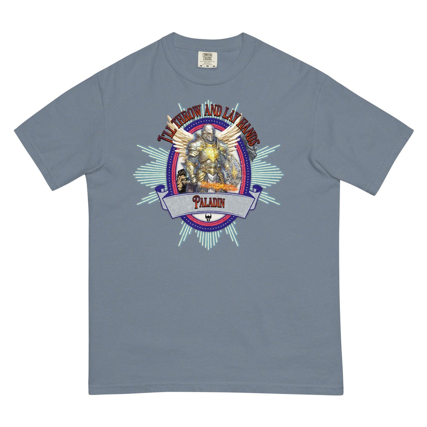 EYNA Emporium - "I'll Throw and Lay Hands" Paladin Unisex Heavyweight T-Shirt