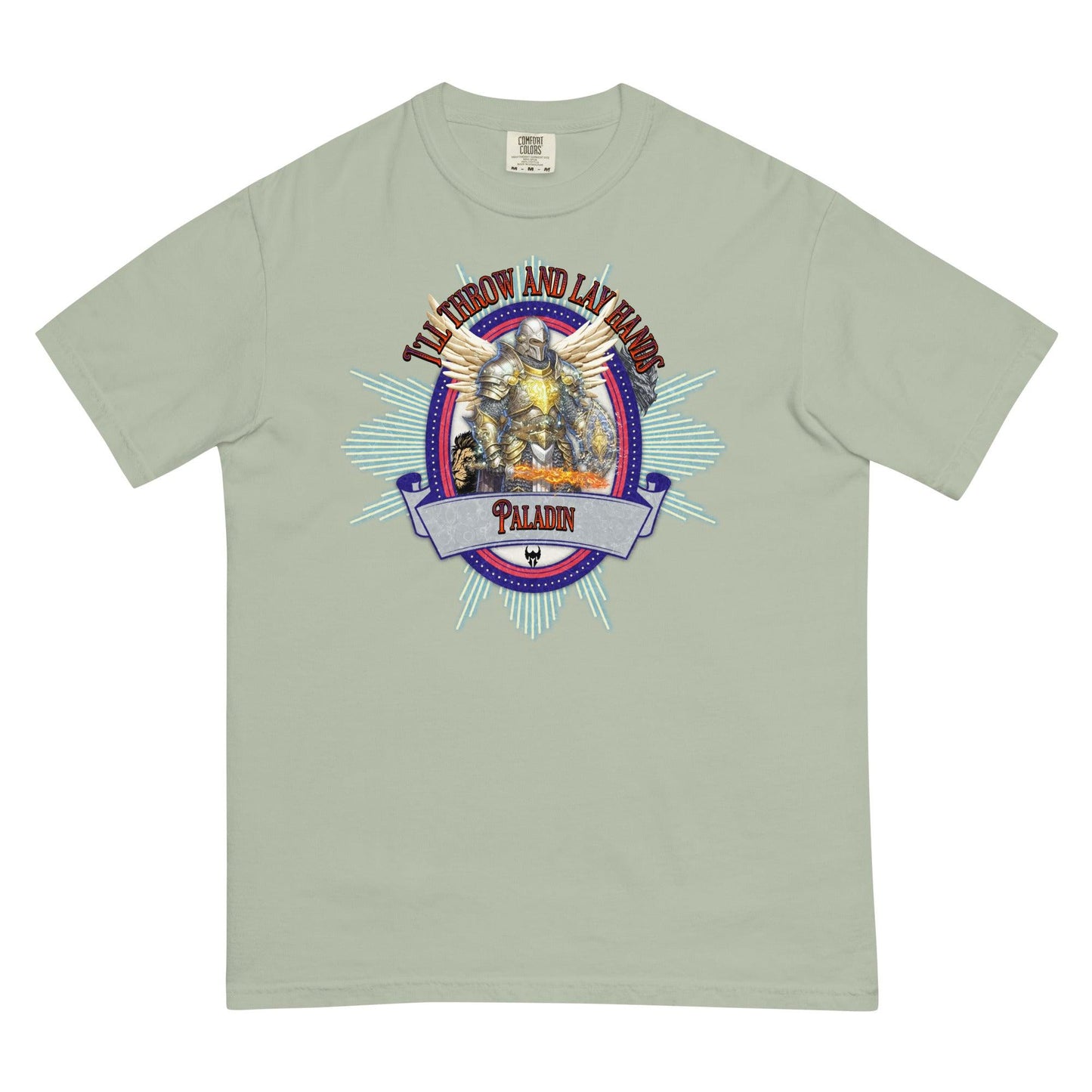 EYNA Emporium - "I'll Throw and Lay Hands" Paladin Unisex Heavyweight T-Shirt