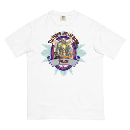 EYNA Emporium - "I'll Throw and Lay Hands" Paladin Unisex Heavyweight T-Shirt