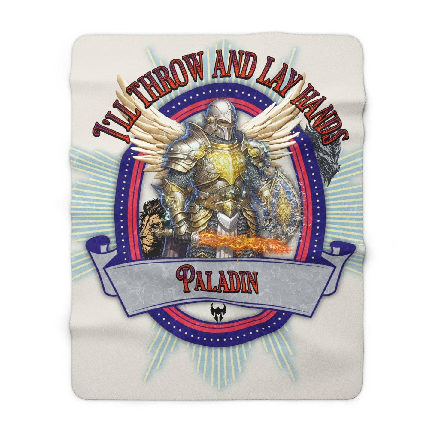 EYNA Emporium - "I'll Throw and Lay Hands" Sherpa Fleece Blanket - Paladin