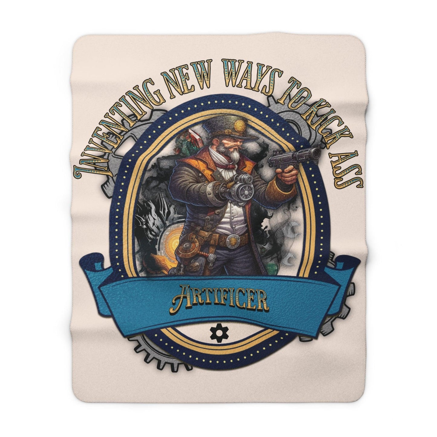 EYNA Emporium - "Inventing New Ways to Kick Ass" Sherpa Fleece Blanket - Artificer