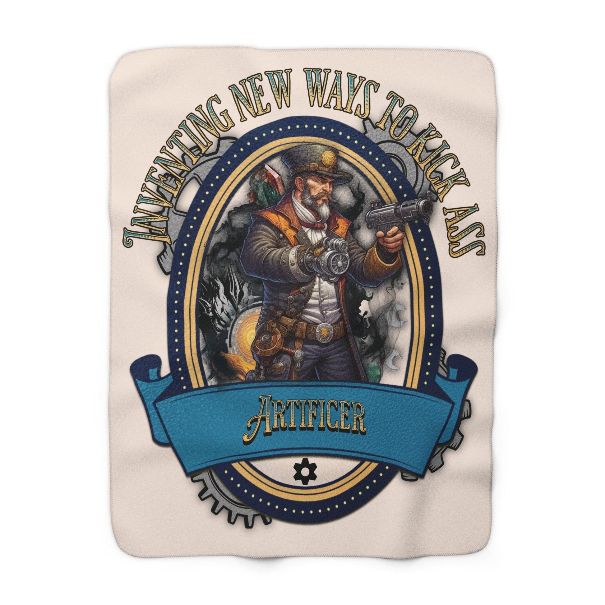 EYNA Emporium - "Inventing New Ways to Kick Ass" Sherpa Fleece Blanket - Artificer