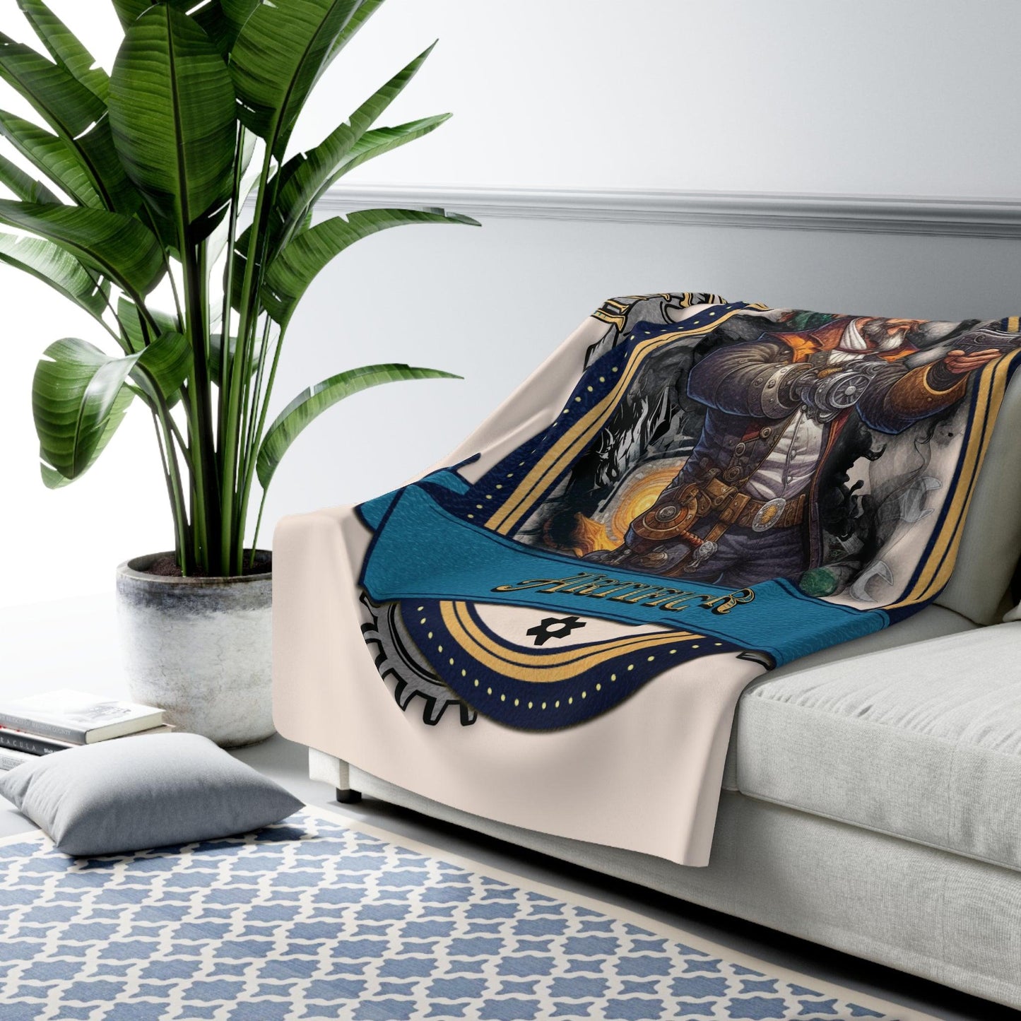 EYNA Emporium - "Inventing New Ways to Kick Ass" Sherpa Fleece Blanket - Artificer