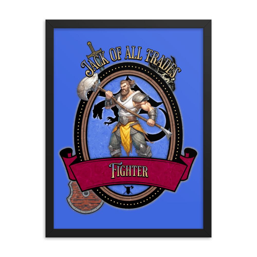 EYNA Emporium - "Jack of All Trades" Ayous Wood Framed Poster - Fighter