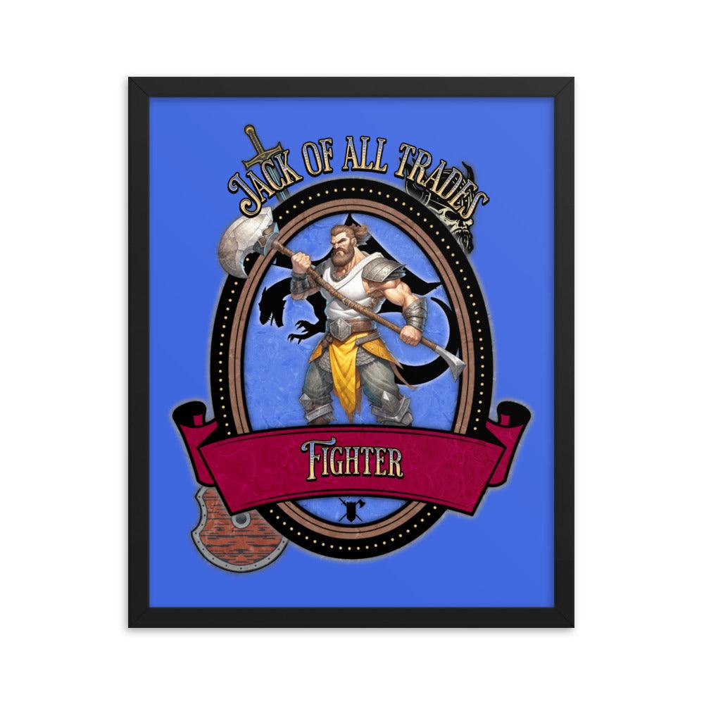 EYNA Emporium - "Jack of All Trades" Ayous Wood Framed Poster - Fighter